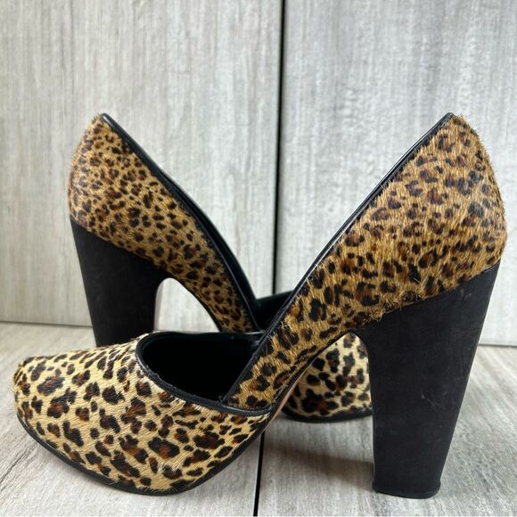 Rachel Comey Y2K Pumps Chic Heels Leopard Print Pony Hair Women's Size 6 - Picture 4 of 10